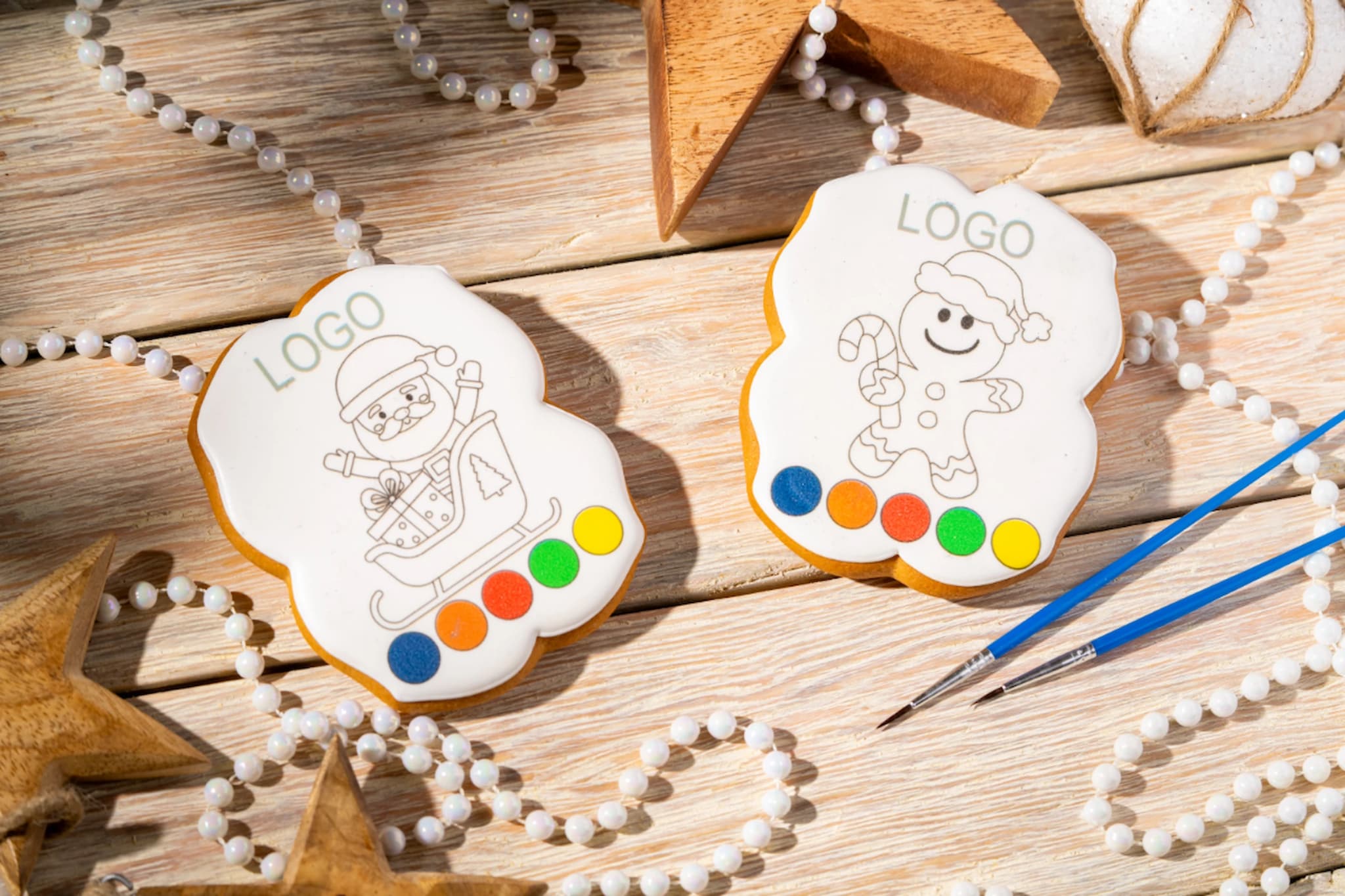 Gingerbread with colouring image
