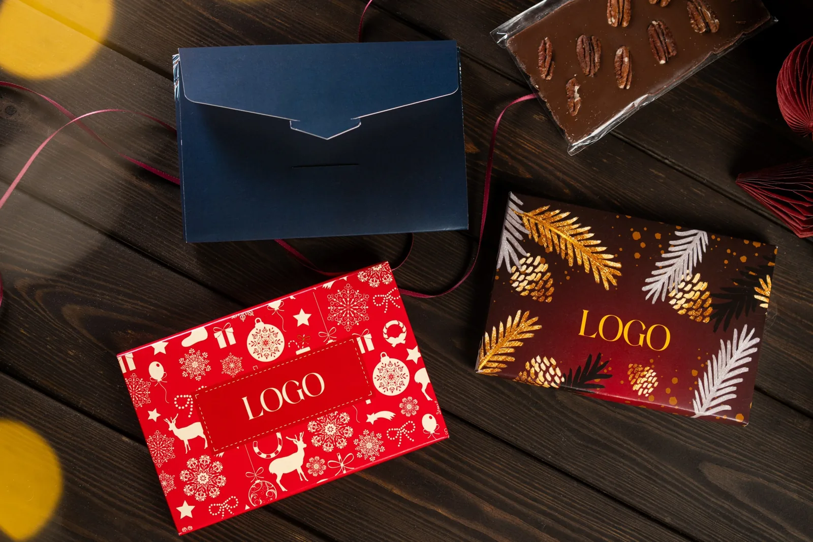 Chocolate envelope with logo