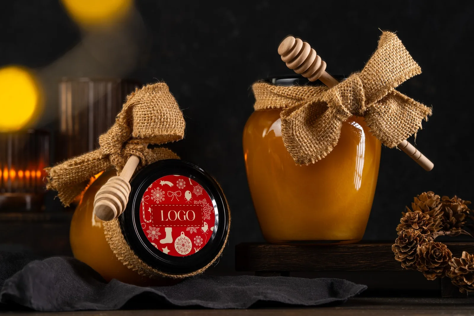Saaremaa honey in a logo jar